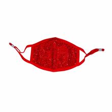 Load image into Gallery viewer, RED ON RED  GLAM FACE MASK
